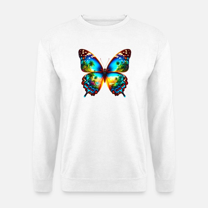 Schmetterling - Unisex Pullover - Weiß