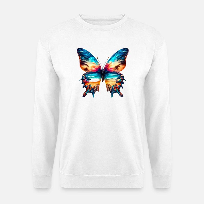 Schmetterling - Unisex Pullover - Weiß
