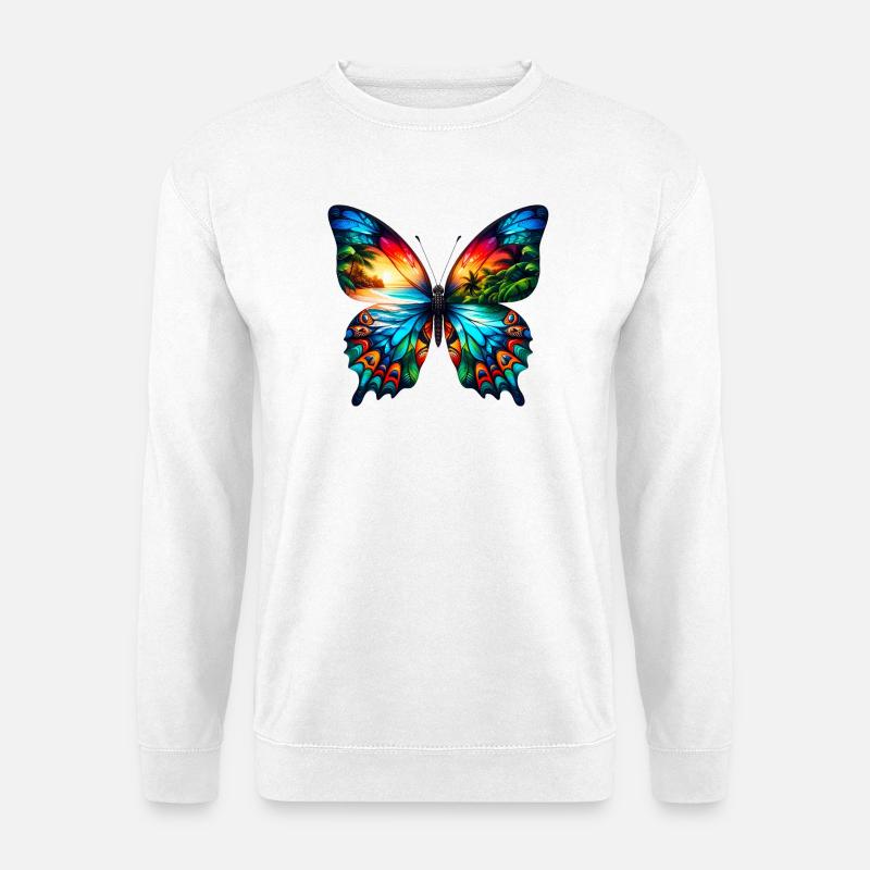 Schmetterling - Unisex Pullover - Weiß