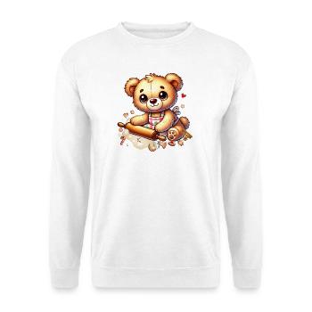 Cuisson de Noël Teddy – Douce joie festive - Sweat-shirt Unisexe - blanc - Devant
