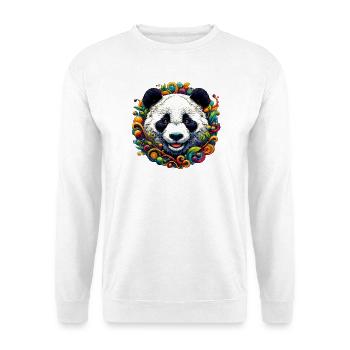 Panda - Unisex Pullover - Weiß - Vorne