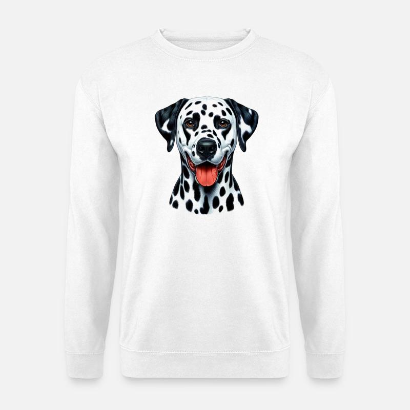 Dalmatiner Hund - Unisex Pullover - Weiß