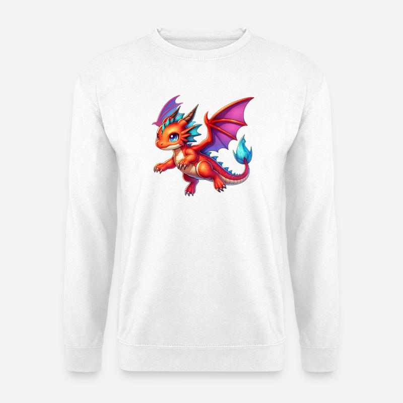 Drache - Unisex Pullover - Weiß