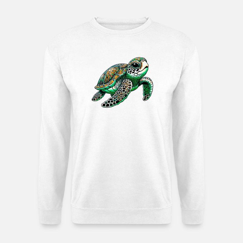 Schildkröte - Unisex Pullover - Weiß
