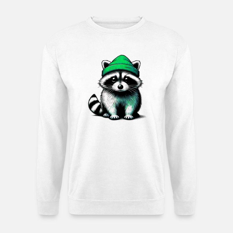 Waschbär - Unisex Pullover - Weiß