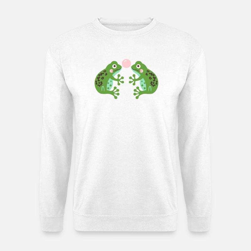 Kaugummi Frösche L Kaugummi Frösche - Unisex Pullover - Weiß