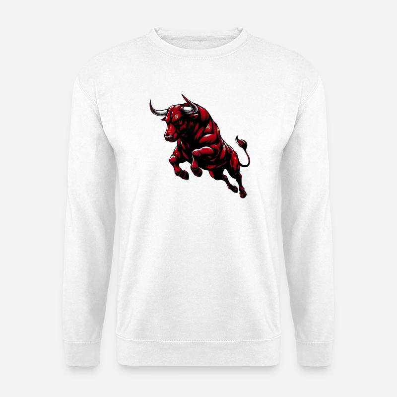 Stier - Unisex Pullover - Weiß
