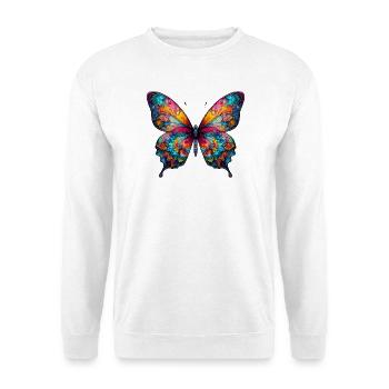 Schmetterling - Unisex Pullover - Weiß - Vorne