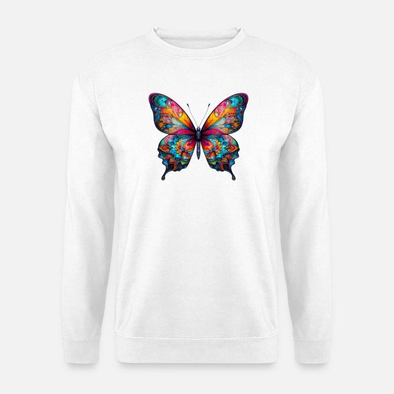 Schmetterling - Unisex Pullover - Weiß