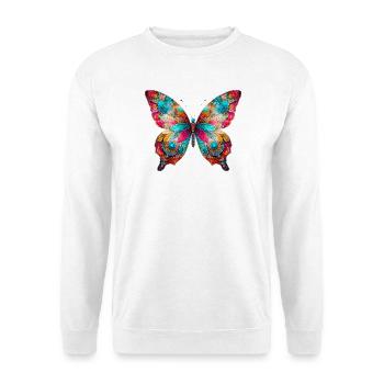 Schmetterling - Unisex Pullover - Weiß - Vorne