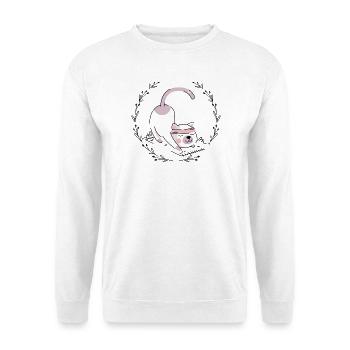 Pink Pup Blindfold Charm - Unisex Sweatshirt - white - Front