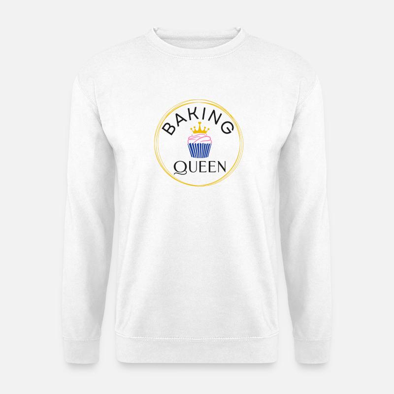 Baking Queen personalisierbar - Unisex Pullover - Weiß