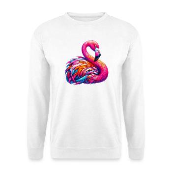 Flamant - Sweat-shirt Unisexe - blanc - Devant