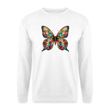 Schmetterling - Unisex Pullover - Weiß - Vorne