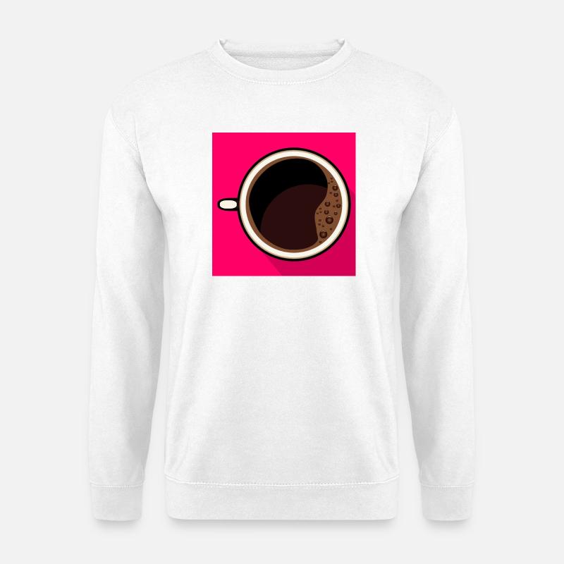 KAFFEE ESPRESSO TASSE - Unisex Pullover - Weiß