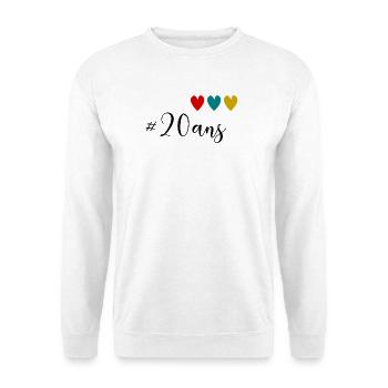 20. 20 YEARS. 20th ANNIVERSARY. 20 YEARS ANNIVERSARY. - Unisex Sweatshirt - white - Front