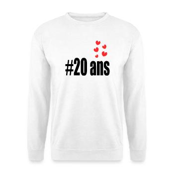 20. 20 JAHRE. 20-JÄHRIGES JUBILÄUM. 20-JÄHRIGES JUBILÄUM. - Unisex Pullover - Weiß - Vorne