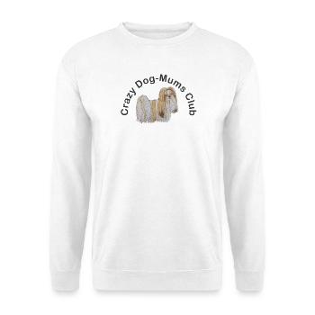 crazy DogMoms Club Lhasa Apso - Unisex Sweatshirt - white - Front