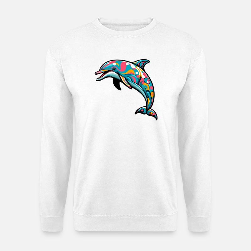 Delfin - Unisex Pullover - Weiß