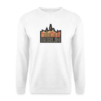 Berlin Skyline - Unisex Pullover - Weiß - Vorne