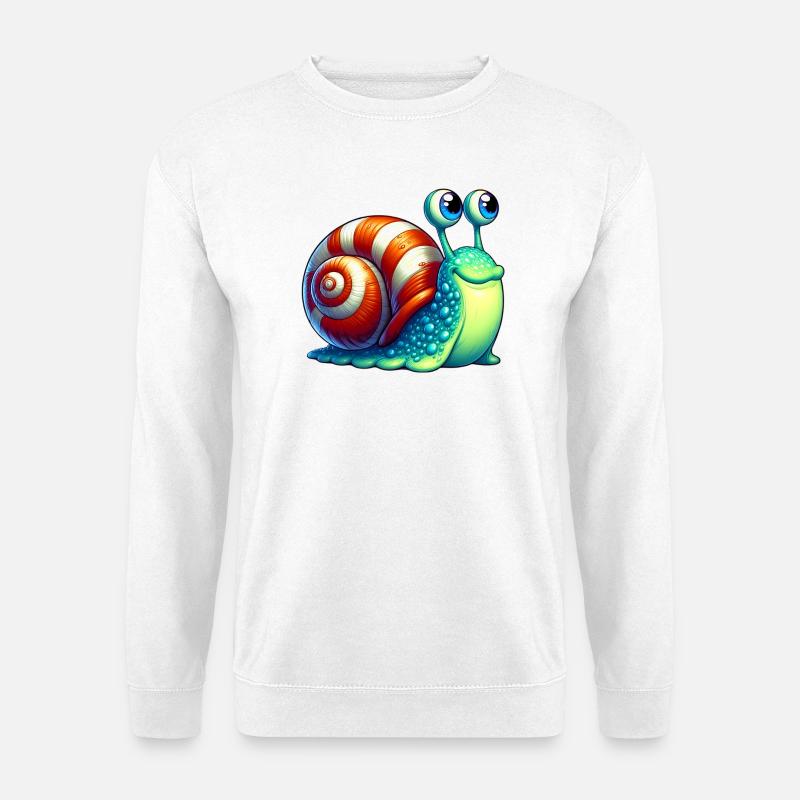 Schnecke - Unisex Pullover - Weiß
