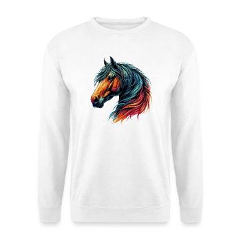 Cheval - Sweat-shirt Unisexe - blanc - Devant