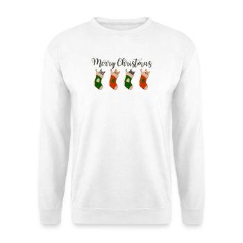 Joyeux Noël - Chats pour Noël - Sweat-shirt Unisexe - blanc - Devant