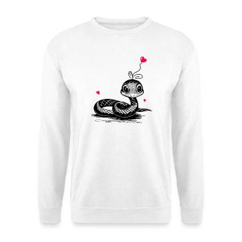 Snake with Heart Balloon - Heartful Creatures - Unisex Sweatshirt - white - Front
