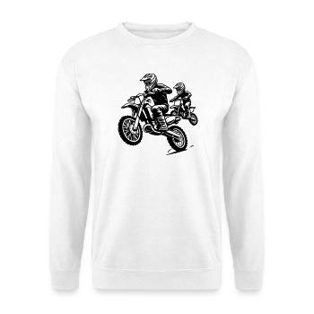 Motocross Family Ride - Father and Child Together - Unisex Sweatshirt - white - Front