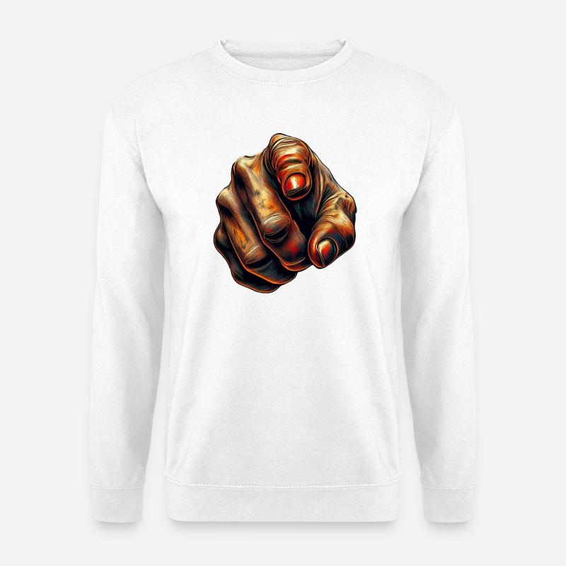 Farbfeuer Handzeigekunst - Unisex Pullover - Weiß