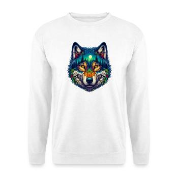 Wolf - Unisex Pullover - Weiß - Vorne
