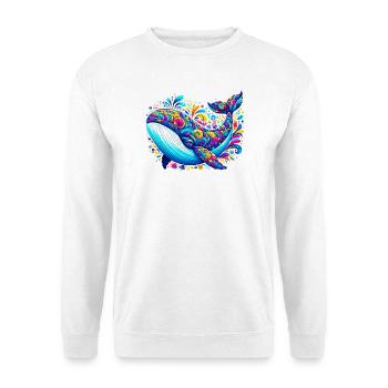 Baleine - Sweat-shirt Unisexe - blanc - Devant