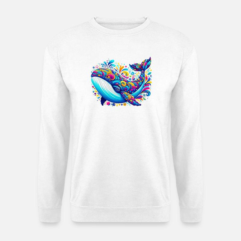 Wal - Unisex Pullover - Weiß