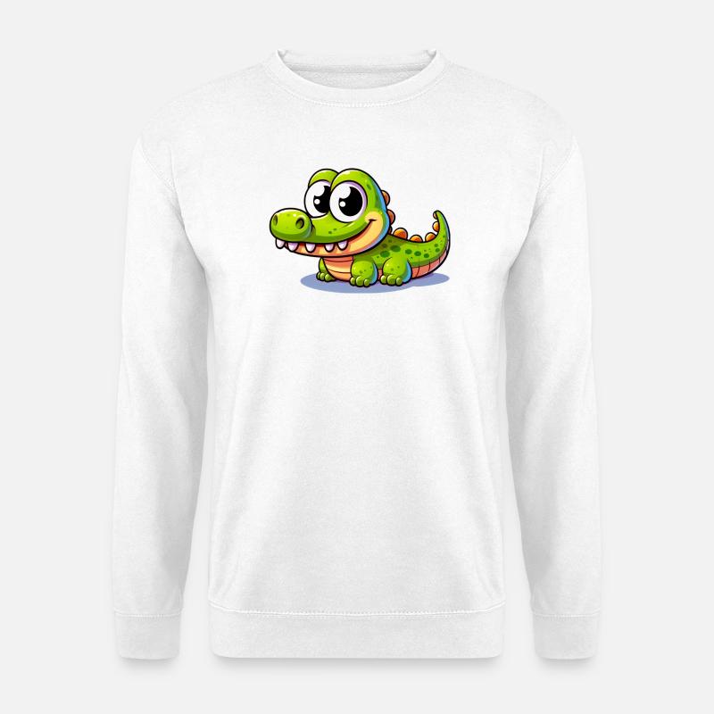 Alligator-Krokodil - Unisex Pullover - Weiß