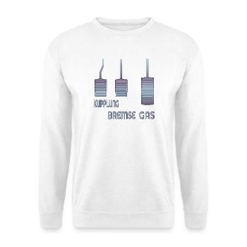 KUPPLUNG BREMSE GAS PEDALE - Unisex Pullover - Weiß - Vorne