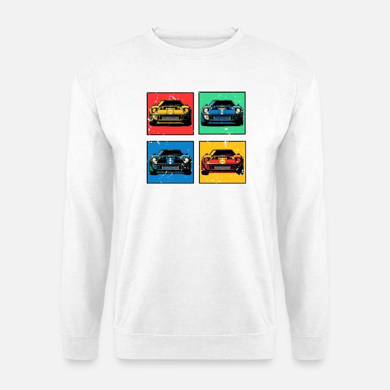 Retro Autos - Unisex Pullover - Weiß
