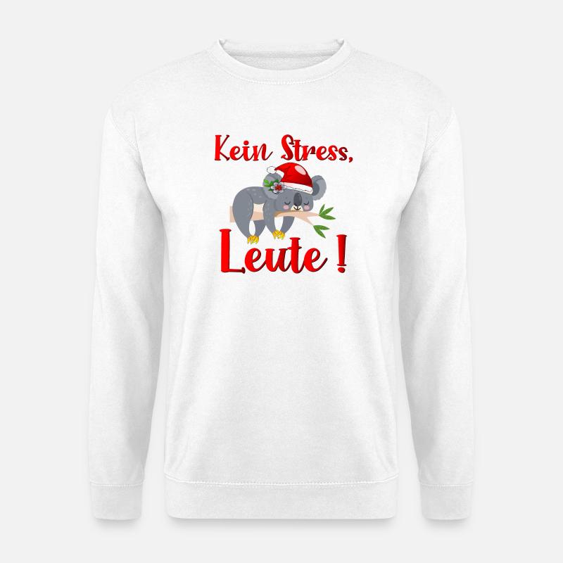 WEIHNACHTEN STRESS KOALA BÄR - Unisex Pullover - Weiß