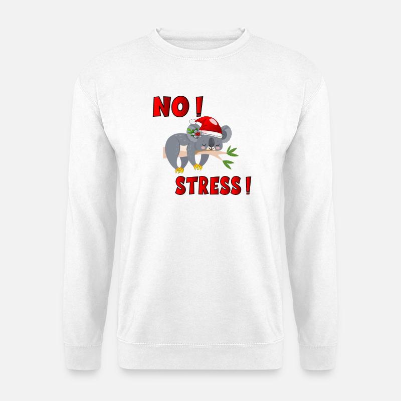 WEIHNACHTSTIERE KEIN STRESS - Unisex Pullover - Weiß