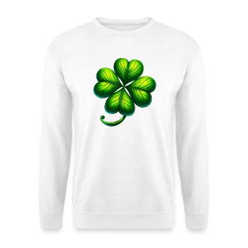 Trèfle à quatre feuilles - Sweat-shirt Unisexe - blanc - Devant