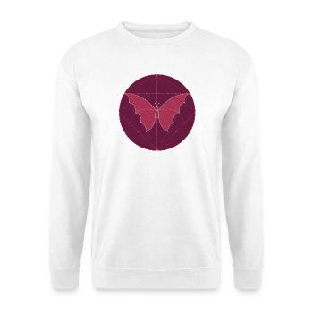 Cercle géométrique papillon - Sweat-shirt Unisexe - blanc - Devant