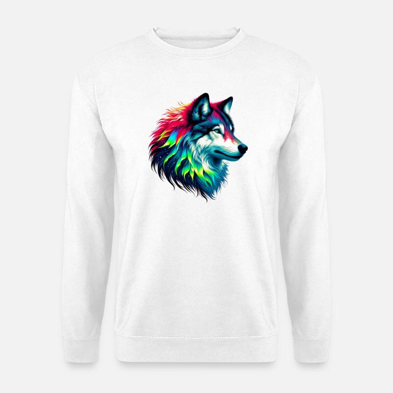 Wolf - Unisex Pullover - Weiß