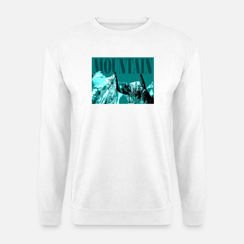 Abstrakter eisiger Berg - Unisex Pullover - Weiß