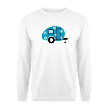 Caravan Snowflakes Caravan Camping Winter Fan - Unisex Sweatshirt - white - Front