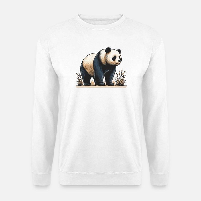 Panda - Unisex Pullover - Weiß