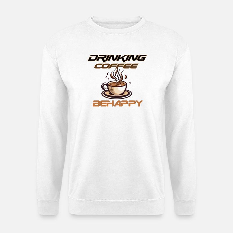 coffee.Glücklich sein mit Kaffee - Unisex Pullover - Weiß