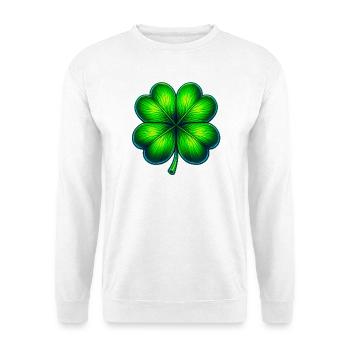 Trèfle à quatre feuilles - Sweat-shirt Unisexe - blanc - Devant