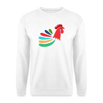 COQ. CHEVAL. POULE. COQ. ANIMAL. OISEAU. LICORNE. - Sweat-shirt Unisexe - blanc - Devant