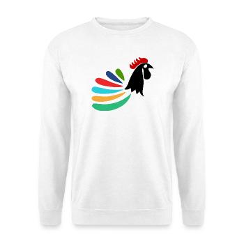 ROOSTER. HORSE. HEN. ROOSTER. ANIMAL. BIRD. UNICORN. - Unisex Sweatshirt - white - Front