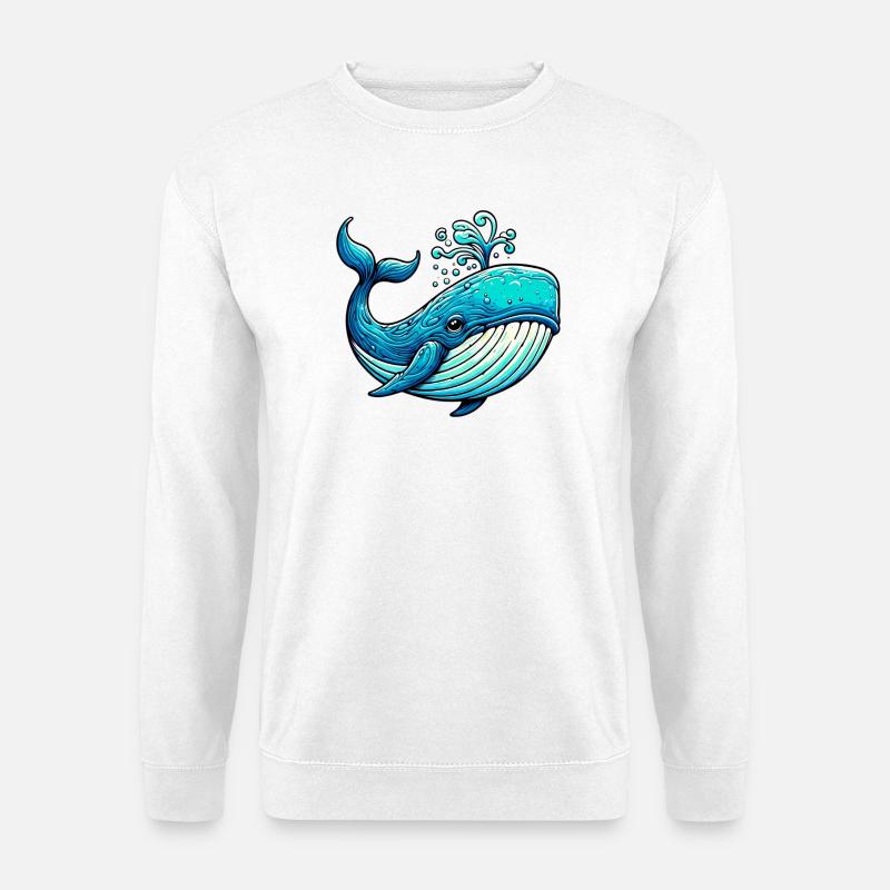 Wal - Unisex Pullover - Weiß