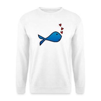 POISSON. SARDINE. POISSON D'AVRIL. MER. OCÉAN - Sweat-shirt Unisexe - blanc - Devant